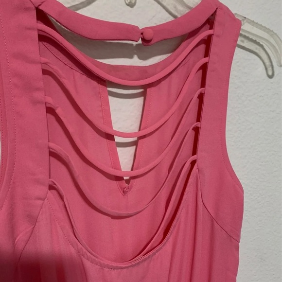 Hot Pink A-line Cocktail Dress - Picture 3 of 3